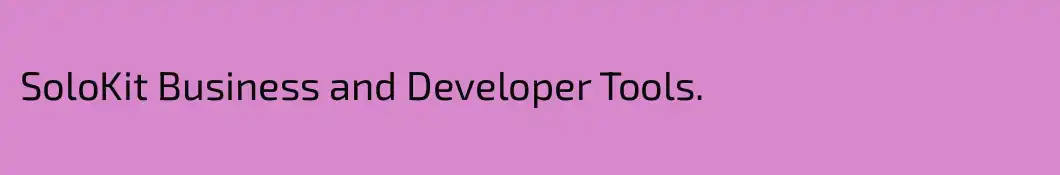 SoloKit Business and Developer Tools.